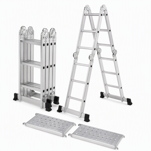 ESCALERA MULTIPOSICIONES CON PLATAFORMA (ALTURA 3.37 MTRS (150 KLS) (FR-4X3M)
