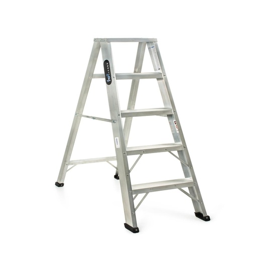 ESCALERA DE ALUMINIO 4 PELDAÑO 5 PASOS T-1 INDUSTRIAL CAP 180 KILOS 140 CM (HT1314N)