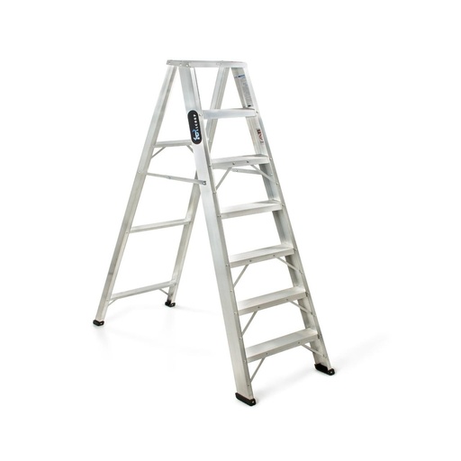 ESCALERA DE ALUMINIO 6 PELDANO 7 PASOS T-1 INDUSTRIAL CAP 180 KILOS  (HT1316N)