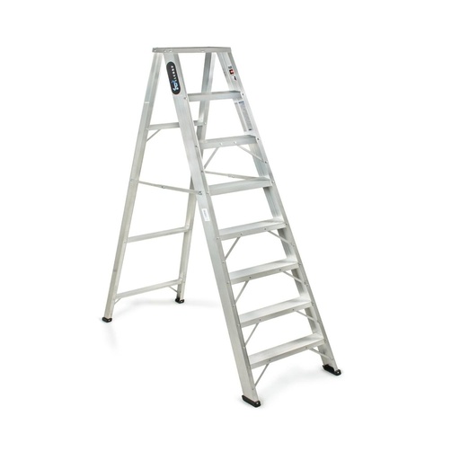 ESCALERA DE ALUMINIO 7 PELDANOS 8 PASOS T-1 CAP 180 KILOS INDUSTRIAL 227 CMS (HT1317N)