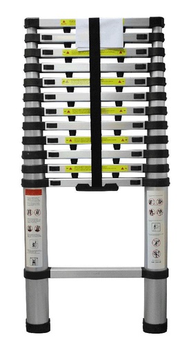 ESCALERA DE ALUMINIO TELESCOPICA 12 PELDANOS UDUKE (380CM) (HT1321)(CAP 150KG