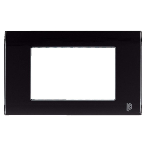 TAPA LUXOR NEGRA BRILLANTE Y BORDE CROMADO DUKE ENERGY (V3-02AN)