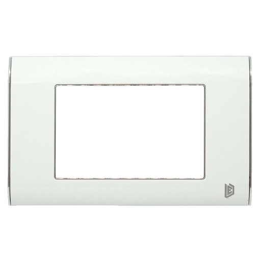 TAPA LUXOR BLANCA Y BORDE CROMADO DUKE ENERGY (V18-02BC)