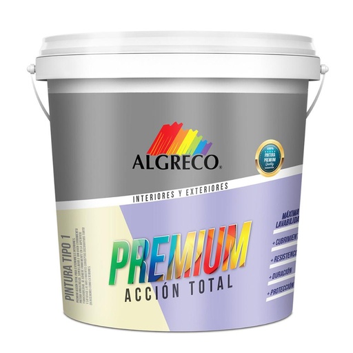 PINTURA VINILO PREMIUM TIPO 1 BLANCO BALDE (99400125 (ALGRECO)