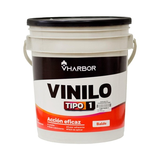 PINTURA VINILO TIPO 1 INTERIOR BLANCO BALDE  (VHARBOR)