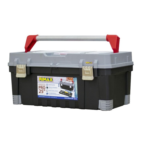 CAJA HERRAMIENTA 25 PRO CERR METALICA NEGRA RIMAX  (8043)
