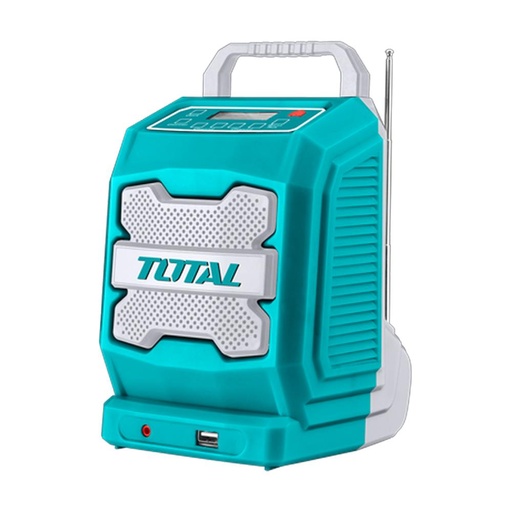 PARLANTE INALAMBRICO 20V BLUETOOTH BATERIA Y CARGADOR NO INCLUIDO TOTAL (TJRLI2001)