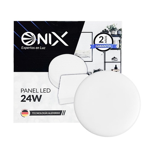 PANEL LED 24W REDONDO S/P SIN MARCO LUZ DIA 6500K ONIX FRAMELESS (ZFR514)