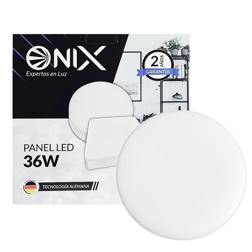 PANEL LED 36W REDONDO S/P SIN MARCO LUZ DIA 6500K ONIX FRAMELESS (ZFR515)
