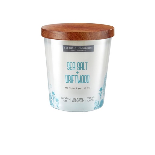 VELA 9 OZ ESSENTIAL ELEMENTS SEA SALT & DRIFTWOOD CANDLE LITE (4471368)