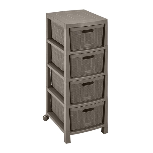 CAJONERO FIQUE 4 GAVETAS MOCCA RIMAX (12572)
