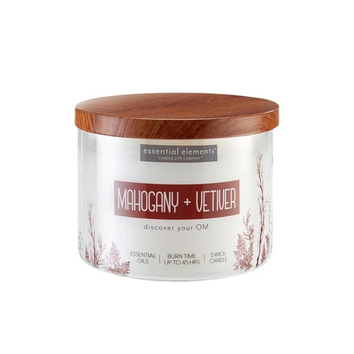 VELA 14.75 OZ ESSENTIAL ELEMENTS MAHOGANY & VETIVER CANDLE LITE (4472293)