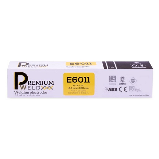 SOLDADURA DE ELECTRODO PW6011 - 3/32 BLANCA PREMIUM WELD (CAJA X 5 KLS) (60113)