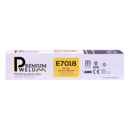 SOLDADURA DE ELECTRODO PW7018 - 1/8 BLANCA PREMIUM WELD (CAJA X 5 KLS) (70181)
