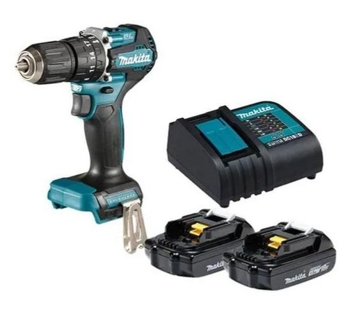 TALADRO ATORNILLADOR PERCUTOR RECARGABLE MAKITA 2 BATERIA 1.5AH 1/218V (DHP487SYX2)