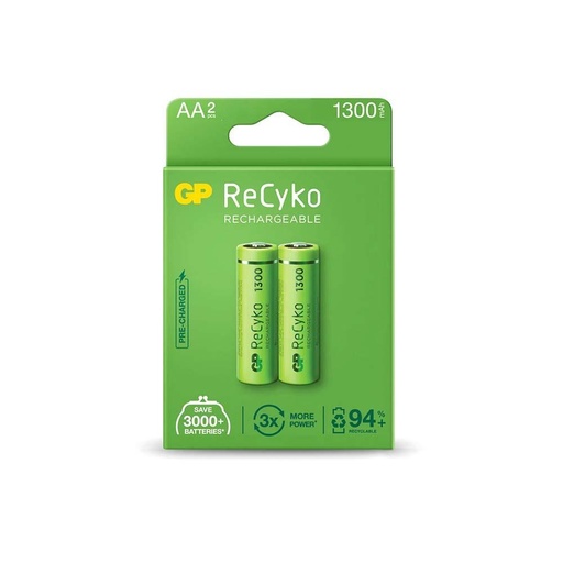 PILA RECARGABLE X 2 GP 1.2V AA1300 MAH (GP130AAHC-C2K)
