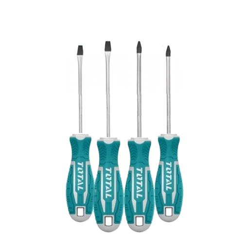 JUEGO DESTORNILLADORES X 4PCS PUNTA INMANTADA TOTAL (THT250604)