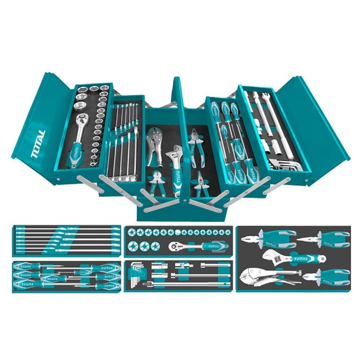 CAJA HERRAMIENTAS INCLUYE 59 PZS INDUSTRIAL METALICA TOTAL (THTCS12591)