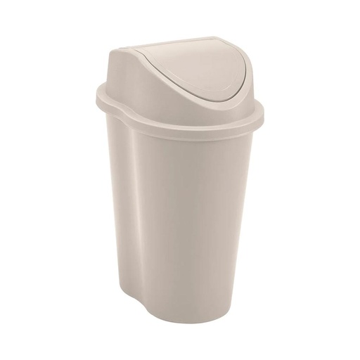 PAPELERA STYLE TAPA VAIVEN 5L TAUPE RIMAX (8776)