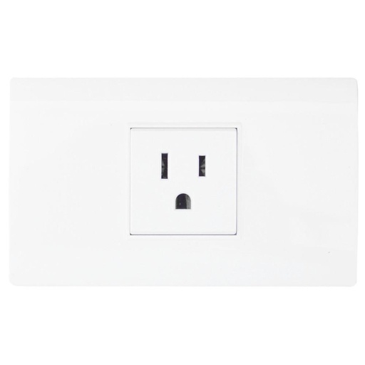 LINEA BK PLUS BLANCA INCRUSTAR TOMA SENCILLO 110-220 (118K-08) (HT20681)