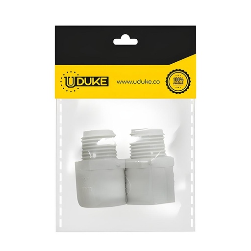 ADAPTADOR MACHO 1/2 PVC PQT X 2 UDUKE
