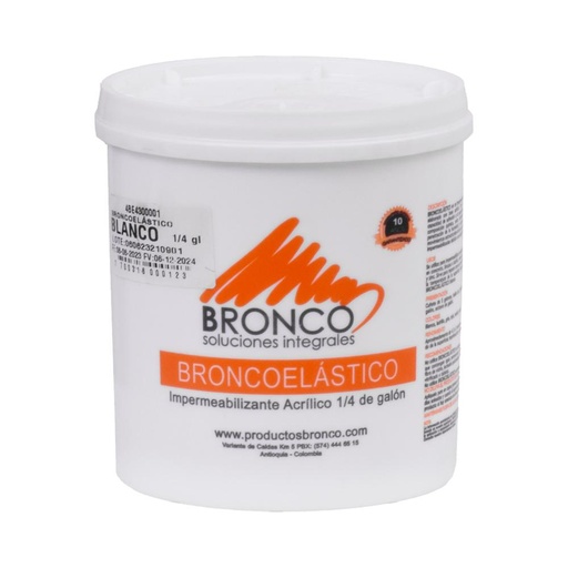 IMPERMEABILIZANTE ACRILICO 10 AÑOS BRONCOELASTICO CUARTO BLANCO (4BE4300001)