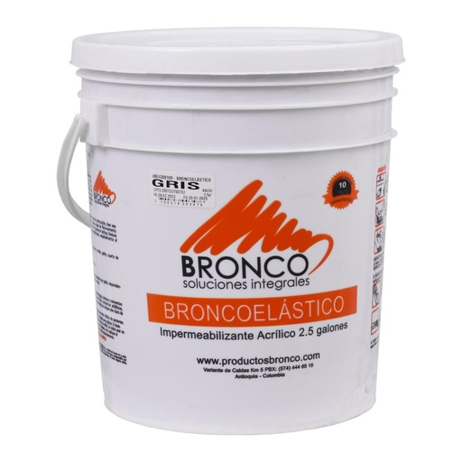 IMPERMEABILIZANTE ACRILICO 10 AÑOS BRONCOELASTICO BALDE GRIS (4BE4300109)
