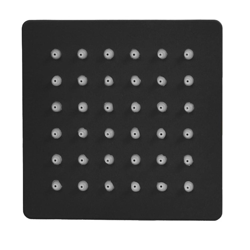 DUCHA REGADERA UDUKE NEGRA ACERO INOXIDABLE 4 CUADRADA (HT1619)