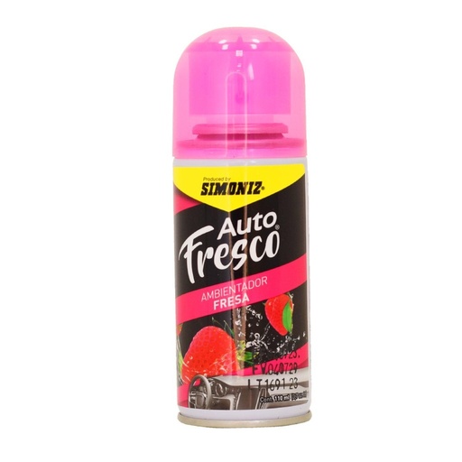 AMBIENTADOR AUTO FRESCO FRESA 110ML SIMONIZ (108035)
