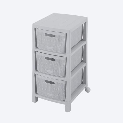 CAJONERO FIQUE 3 GAVETAS GRIS RIMAX