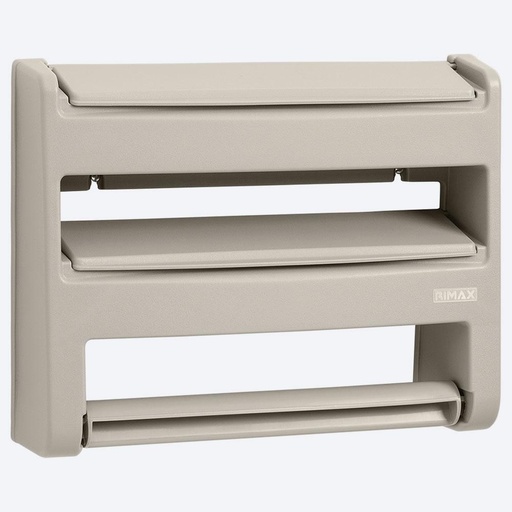PORTARROLLO TRIPLE + TOALLA TAUPE RIMAX