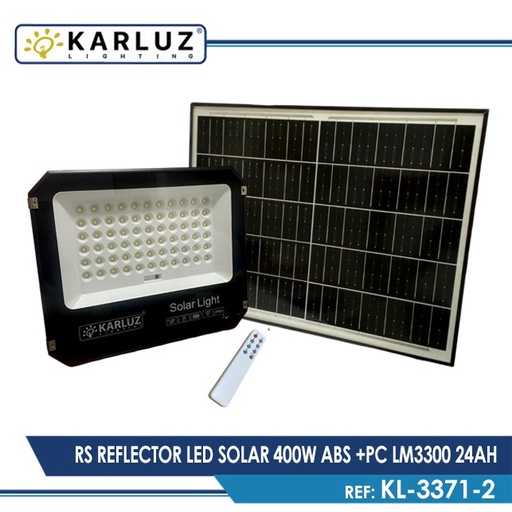 REFLECTOR LED 400W SOLAR ABS +PC LM3300 24AH (6500k)(KL-3371-2)