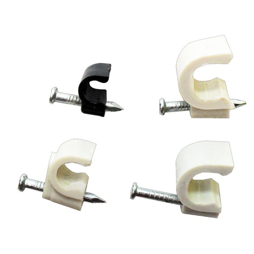 GRAPA MURO PLASTICA COAXIAL 9 BLANCA (BOLSA X 40)PTV X1