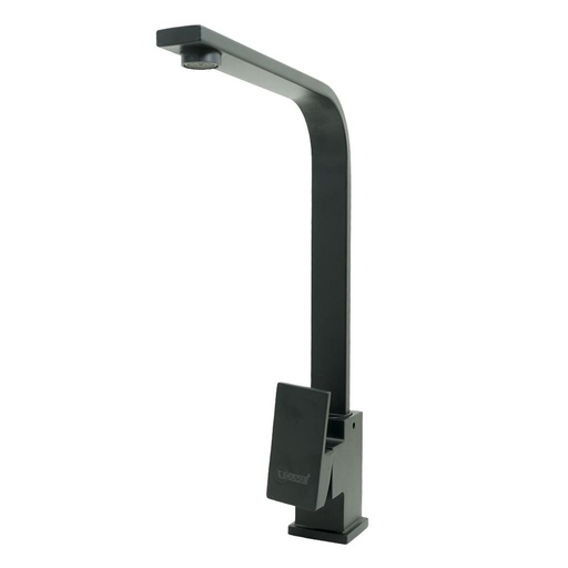 LLAVE LAVAPLATOS MONOCONTROL ACERO INOXIDABLE CUADRADA PLANA NEGRA UDUKE (HT2040)