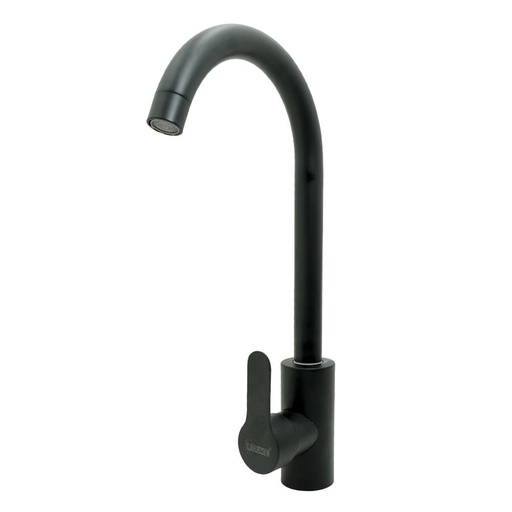LLAVE LAVAPLATOS ACERO INOXIDABLE REDONDA         NEGRA UDUKE (HT2048)