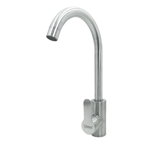 LLAVE LAVAPLATOS ACERO INOXIDABLE MONOCONTROL  REDONDA CROMADA UDUKE (HT2049)