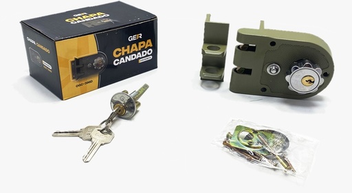 CHAPA CANDADO  IZQUIERDA/DERECHA SOBREPONER CON ROSETA (FR-396D)