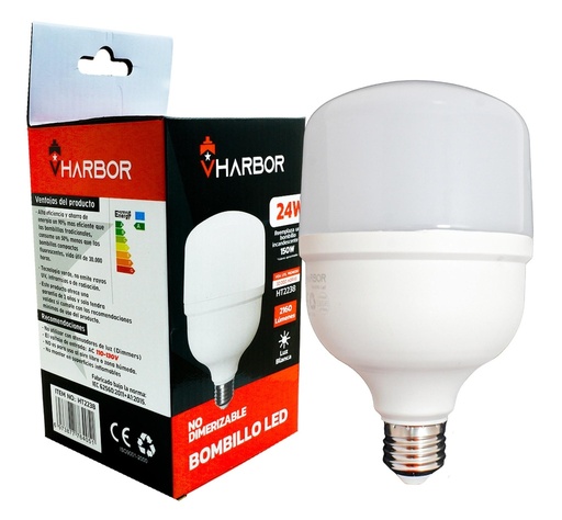 BOMBILLO LED 20W VHARBOR LUZ DIA E27 (6500K)(T80)(HT2238)