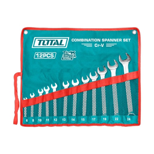 LLAVE MIXTA JUEGO X 12 PZS 6-24MM CRV SUPER TOTAL (THT1022121)