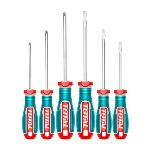 JUEGO DESTORNILLADORES X 6 PCS PUNTA IMANTADA SUPER TOTAL (TKSDS0626)