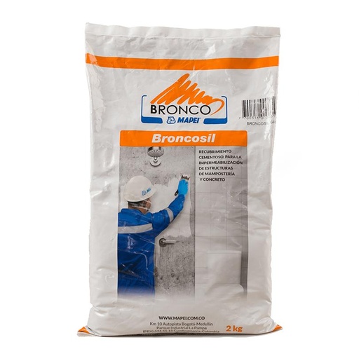 MORTERO IMPERMEABILIZANTE EN POLVO BRONCOSIL BULTO X 2 KG GRIS (5400828)(5400802)