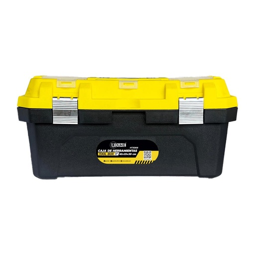 CAJA HERRAMIENTA 17" PLASTICA CIERRE METALICO (42X23X20 CM) UDUKE (HT3068)