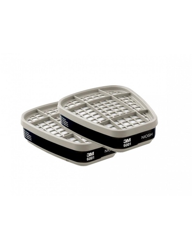 CARTUCHO PARA VAPORES ORGANICOS (PQTE X 2) 3M 6001 (HC000676094)