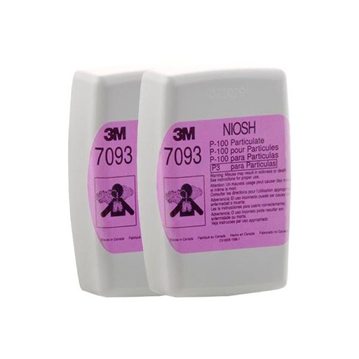 FILTRO P100 CARTUCHO 7093 PARA PARTICULAS ALTA EFICIENCIA (PQTE X 2) 3M (70071042231)