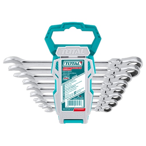 LLAVE MIXTA CON RACHE FLEXIBLE 8 - 19 MM JUEGO X 8 PZS SUPER SELECT TOTAL (THT102RK586)
