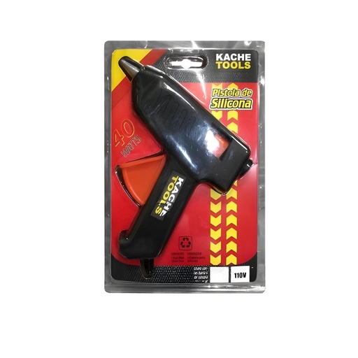 PISTOLA SILICONA PEQUEÑA SUKRA 10W NEGRA (10233)