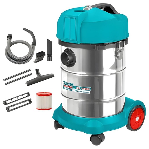 ASPIRADORA Y SOPLADORA PARA HUMEDO Y SECO 30L 1400W INCLUYE ACCESORIOS  INDUSTRIAL SUPER TOTAL (UTVC14301)