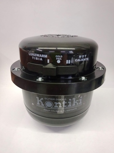 DUCHA ELECTRICA KONTIKI 3 TEMPERATURAS CON MINIDUCHA NEGRA 110V (K-101N)