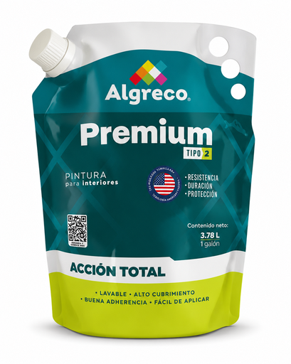 PINTURA VINILO PREMIUM TIPO 2 BLANCO GALON EN BOLSA (90400111)