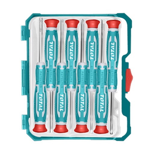JUEGO DESTORNILLADORES X 8PCS DE PRECISION PUNTA INMANTADA INDUSTRIAL SUPER TOTAL (THT250826)
